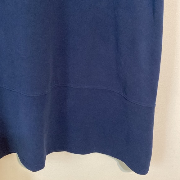 Lilla P Navy Blue Jersey Short Sleeved Midi T-shirt Style Dress size Large - Picture 4 of 11